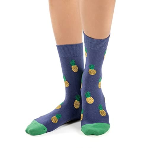 Good Luck Sock Women's Pineapples Socks, Adult, Shoe Size 5-9
