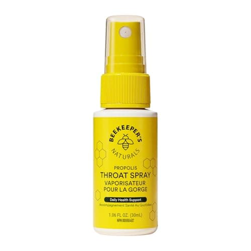 BEEKEEPER'S NATURALS Propolis Throat Spray - 85mg Bee Propolis Extract - Natural Immune Support, Sore Throat Relief & Antioxodant Support - Antioxidants, Keto, Paleo, Gluten-Free (1.06 oz)