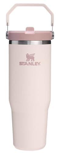 STANLEY IceFlow 2.0 Flip Straw Tumbler with Handle 30 oz | Twist On Lid and Flip Up Straw | Leak Resistant Water Bottle | Insulated Stainless Steel | BPA-Free | Rose Quartz 2.0