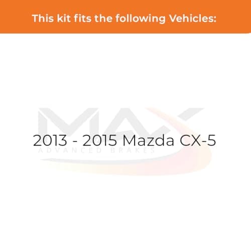 MAX Advanced Brakes - Brake Kit For 2013-2015 Mazda CX-5| Carbon Ceramic Brake and Rotor Kit Front and Rear| Daily Performance Cross-Drilled Brake Rotors