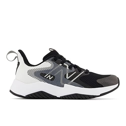 New Balance Kid's Rave Run V2 Lace-up Sneaker, Black/White, 3 Little Kid