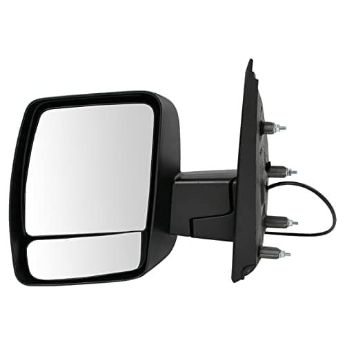 TRQ Driver Side Mirror Assembly Power Textured Black Compatible with 2012-2021 Nissan NV2500 NV3500