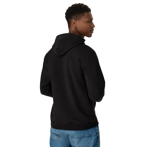 Hanes Men's Pullover EcoSmart Hooded Sweatshirt, Black, X-Large