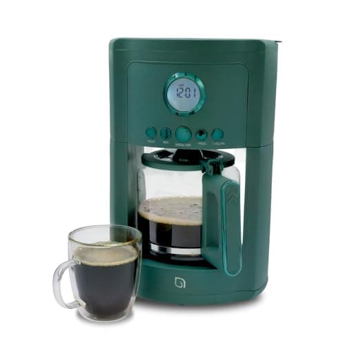 WILLOW Eco Series 12 Cup Drip Coffee Maker, 24 HR Programmable Coffee Maker with Glass Coffee Pot, Removable Filter Basket, Keep Warm Function & Auto Shut-off, Coffee Machine with Digital Display