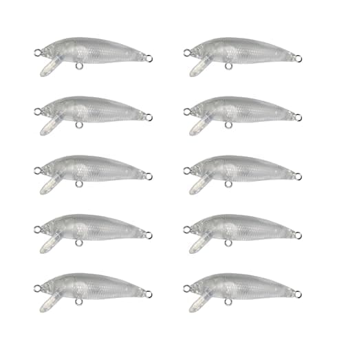 Jerkbait Fishing Lure Blanks, 20pcs Unpainted Crankbaits Blank Lures Set, Musky Lure Blanks,Fishing Hard Lures (3.8g/5cm)