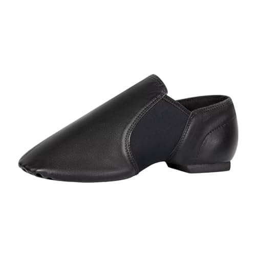 ARCLIBER Black Jazz Shoes for Women/Big Kid Slip-on Dance Shoes Size 7.5