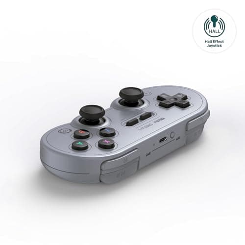 8Bitdo Sn30 Pro Wireless Bluetooth Controller, Hall Effect Joystick Update, Retro Gamepad for Switch/Switch 2, PC, Steam Deck, Android, Raspberry PI, iPhone, iPad, macOS and Apple TV (Gray Edition)