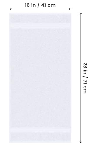 Utopia Towels 6 Pack Premium Hand Towels, 16 by 28 inches, 100% Ring Spun Cotton, Soft and Absorbent 600 GSM Towels for Bathroom, Gym, and Hotel, White