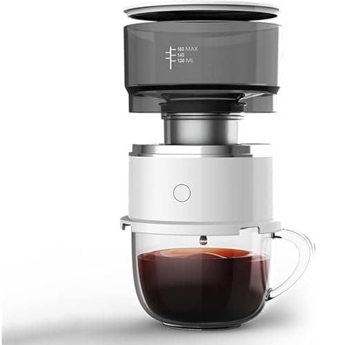 Portable Coffee Maker, Hand Pour Machine, Mini & Reusable for Home, Travel, Camping, Hiking, with Water Temperature Control, 2-Pack Hand-Pressed Design