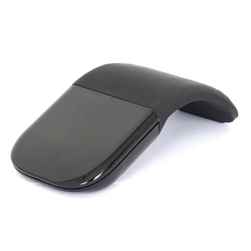GlowarcPro Bluetooth Arc Touch Mouse, Portable Slim Folding Travel Mouse whitout USB Dongle, Foldable Mice for Laptop, Tablet - Black