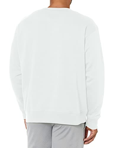 Champion Men's Powerblend Pullover Sweatshirt, White, Large