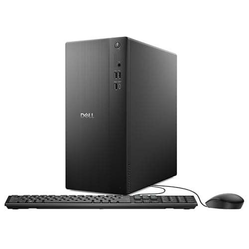 Dell ECT1250 Tower Desktop, Intel Core Ultra 5 225, 16GB DDR5, 512GB SSD, Intel UHD Graphics, Wi-Fi 6, Bluetooth, Wired Keyboard & Mouse, Windows 11, Black(Renewed)