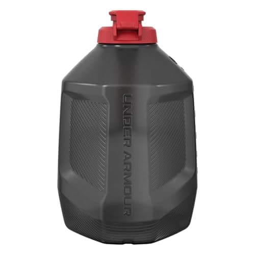 Under Armour 1 Gallon Water Bottle, Large Sports Jug, Durable, Gym Water Bottles for Men and Women, Football, Basketball, Black/Black