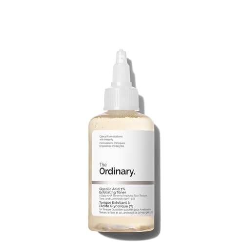 The Ordinary Glycolic Acid 7% Exfoliating Toner, Brightening and Smoothing Daily Toner for More Even-Looking Skin Tone, 3.4 Fl Oz