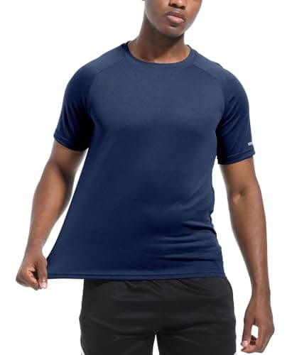 Boyzn Men's 3 Pack Running Workout Shirts Short Sleeve T-Shirt Dry Fit Moisture Wicking Gym Athletic Shirts for Men Black/Navy/Dark Grey-3P04-M