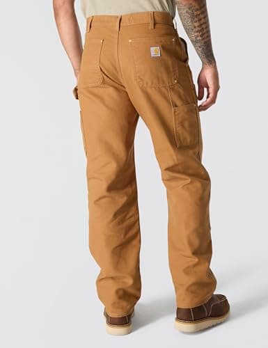 Carhartt Men's 106679 Loose Fit Firm Duck Double-Front Utility Work Pant, Carhartt Brown, 34W x 32L