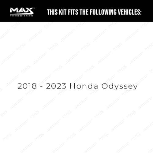 MAX Advanced Brakes - Rear Brake Kit For 2018-2023 Honda Odyssey| Carbon Ceramic Brake and Rotor Kit| Daily Performance Cross-Drilled Brake Rotors