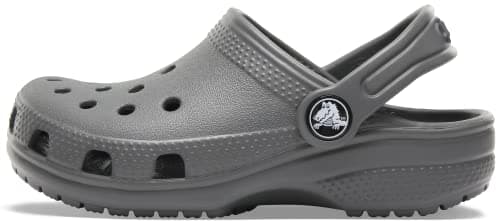 Crocs Unisex-Child Classic Clogs, Slate Grey/Slate Grey, 12 Little Kid