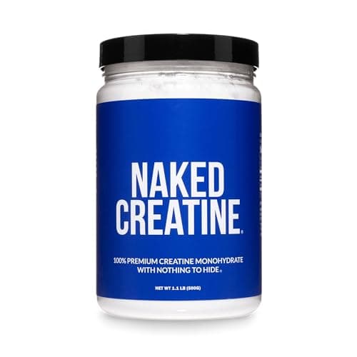 NAKED Pure Micronized Creatine Monohydrate Powder - NSF Certified, Unflavored, 500g, 1.1lb Bulk - Vegan, Non-GMO, Gluten-Free, Soy-Free, No Fillers, Supports Muscle Growth & Strength - 100 Servings