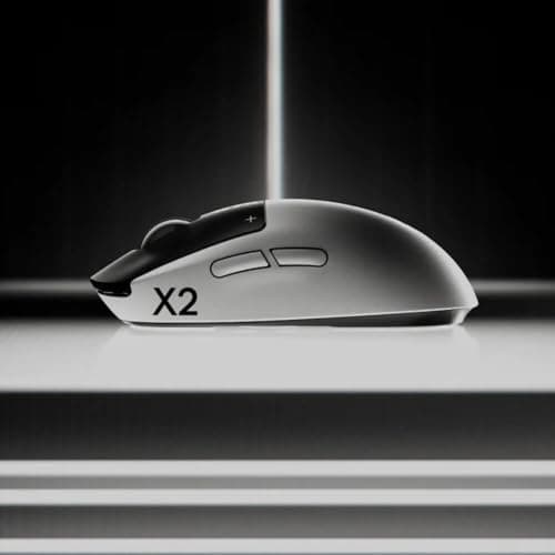Logitech G PRO X2 SUPERSTRIKE Wireless Gaming Mouse: Customizable Rapid Trigger Magnetic Analog Switches, Adjustable Click Haptics, 61g Ultra Lightweight, USB-C, <8K Polling, for PC/Mac - Black/White