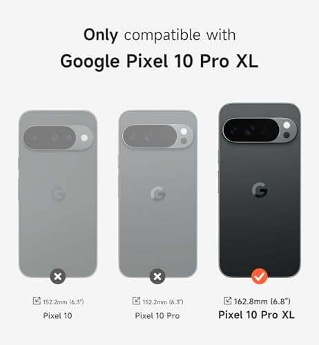 SURITCH for Google Pixel 10 Pro XL Phone Case, Compatible with MagSafe, Protective Cover with Camera Cover & Adjustable Metal Kickstand for Pixel 10 Pro XL 2025 -Black