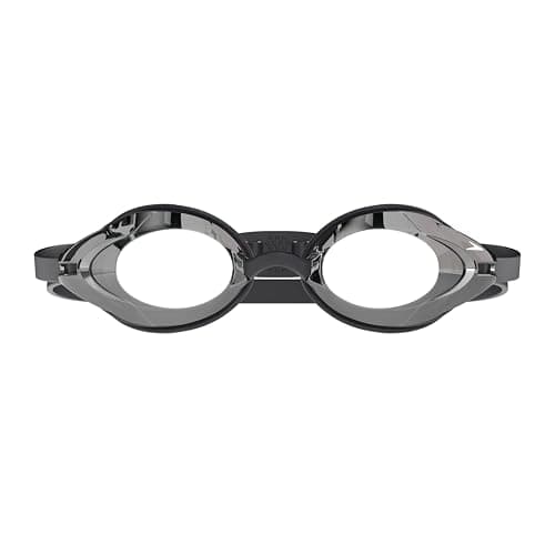 Speedo Unisex Adult Vanquisher 3.0 Optical Mirrored Swim Goggle- Speedo Black/Smoke/Silver Mirror, -4.0