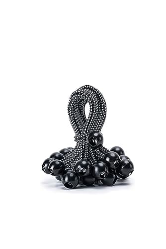 30 Pack Ball Bungee Cord, 6 Inch Heavy Duty Bungie Cord Balls Canopy Tarp Tie Down Bungee Balls for Camping, Tents, Cargo,Holding Wire and Hoses, Patio Umbrellas, Awning (Black)