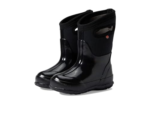 BOGS Classic High Waterproof Insulated Rubber Neoprene Rain Boot, Black, 5 US Unisex Big Kid