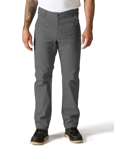 Carhartt Men's Rugged Flex Rigby Dungaree Pant, Gravel, 30W X 32L