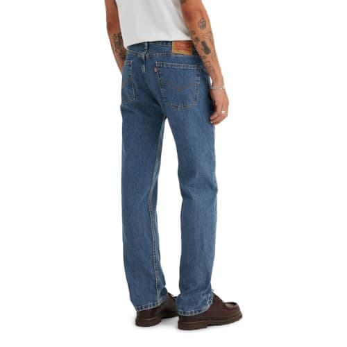 Levi's Men's 505 Regular Fit Jeans, Stonewash - Stretch, 36W x 32L