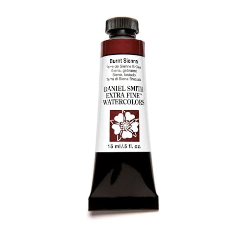 Daniel Smith 284600010 Extra Fine Watercolor 15ml Paint Tube, Burnt Sienna, 0.5 Fl Oz (Pack of 1)