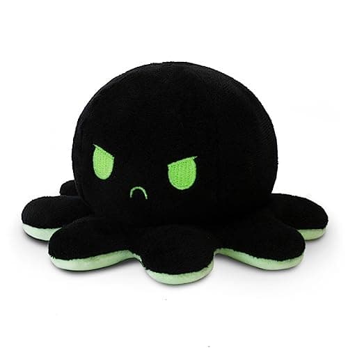 TeeTurtle | The Original Reversible Octopus Plushie | Patented Design | Sensory Fidget Toy for Stress Relief | Glow in The Dark | Show Your Mood Without Saying a Word!