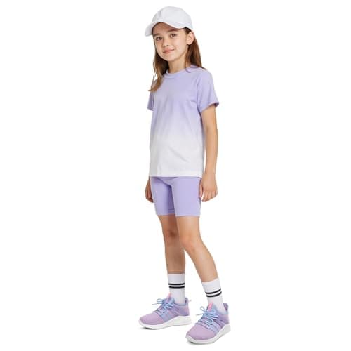 RUNSIDE Boys Girls Tennis Shoes Kids Lightweight Breathable Sneakers Lace-up Running Athletic Shoes for Toddler/Little Kid/Big Kid Purple