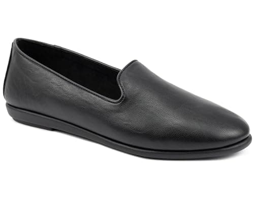 Aerosoles Women's Betunia Loafer, Black Super Soft Faux Leather, 8.5M