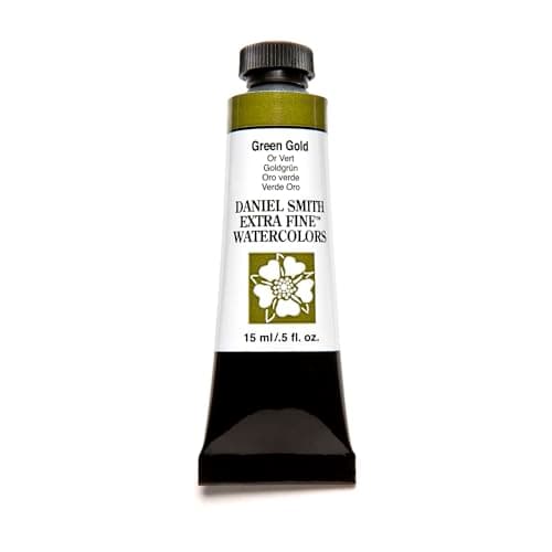 Daniel Smith, Green Gold Extra Fine Watercolor 15ml Paint Tube, 15 ml, 5 Fl Oz (284600139)