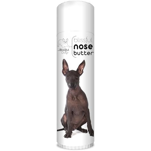 The Blissful Dog Xoloitzcuintli Nose Butter for Dry, Cracked Skin, Lick-Safe Dog Nose Balm with Moisturizing Shea Butter, Almond, Olive, and Essential Oils, Pet Supplies, Uncented, 0.50 oz.