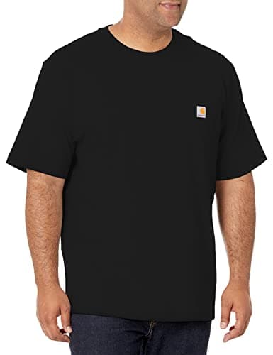 Carhartt Men's Big K87 Workwear Short Sleeve T-Shirt (Regular and Big & Tall Sizes), Black, XX-Large Tall