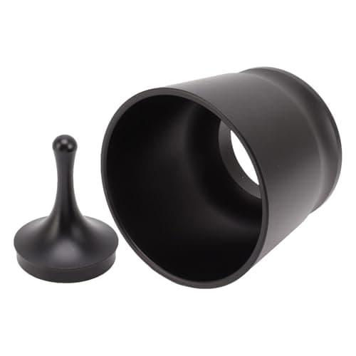 Black Aluminum Alloy Coffee Powder Picker, Large Capacity, Wear-Resistant, Coffee Dosing Ring Press for Home, Milk Tea Stores, Coffee Shops