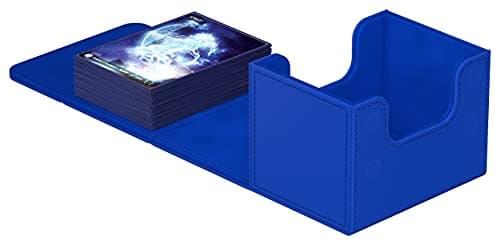 Ultimate Guard Sidewinder 100+, Deck Box for 100 Double-Sleeved TCG Cards, Blue, Magnetic Closure & Microfiber Inner Lining for Secure Storage