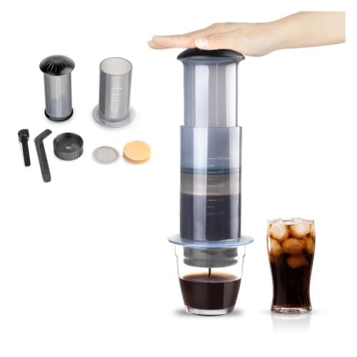 Espresso Coffee Maker Portable Cafe French Press CafeCoffee Pot with Filters Paper Kit