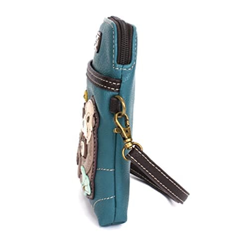 CHALA Ocean Collection Cell Phone Crossbody Purse-Women PU Leather/Canvas Multicolor Handbag with Adjustable Strap, Otters - Turquoise, One Size