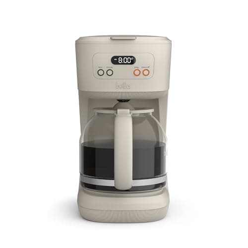 BREW 12-Cup Programmable Coffee Maker with No-Drip Glass Carafe, Oatmilk
