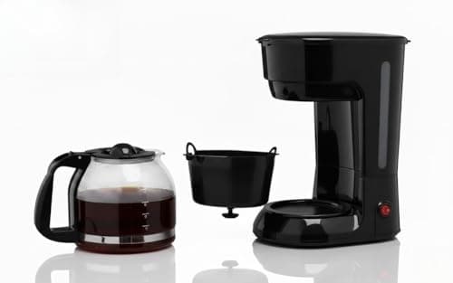 BLACK 12-Cup Coffee Maker with Easy On/Off Switch, Easy Pour, Non-Drip Carafe with Removable Filter Basket, Keep Hot