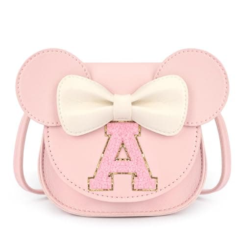 mibasies Toddler Purse Girl Gifts: Girls Birthday Gifts for 3-8 - Toys for Ages 2-4 Purse, Pink, Letter A