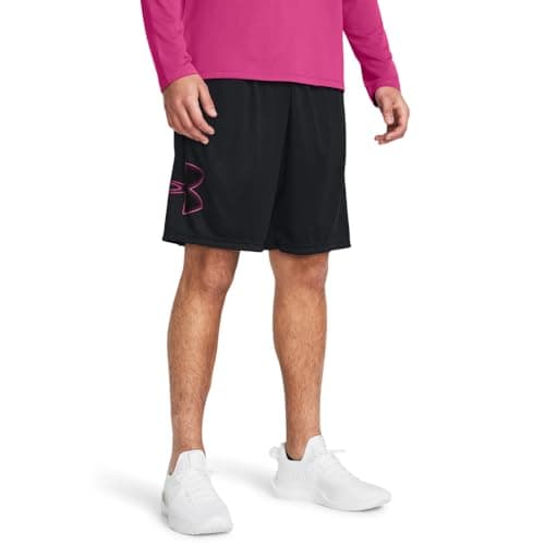 Under Armour Men's Tech Graphic 10" Shorts, (019) Black / / Astro Pink, Small