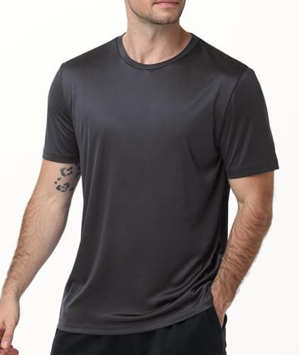 ZITY Classic Tshirt for Men- UPF 50+ Sun Protection 5 Pack Men's Rash Guard Short Sleeve Moisture Wicking Athletic Shirts Z04 L