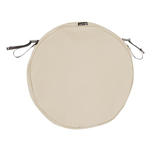 Classic Accessories 60-008-010301-RT Montlake Patio Seat Cushion Slip Cover, Antique Beige, 15" Diameter x 2" Thick