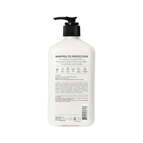 Hempz Whipped Vanilla & Coconut Cream Body & Hand Lotion, Vegan Formula, for Men or Women, 17 oz.