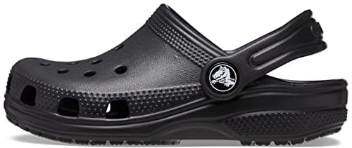 Crocs Unisex-Child Classic Clogs, Black, 8 Toddler