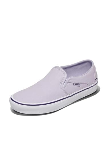 Vans Womens Asher Adult Low Top Sneakers, Mono Embroidery Lilac Mist, 9